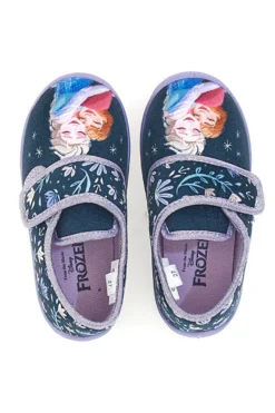 Blaue und violette Schuhe für die ersten Schritte mit FROZEN-Aufdruck 18FII4S41LA