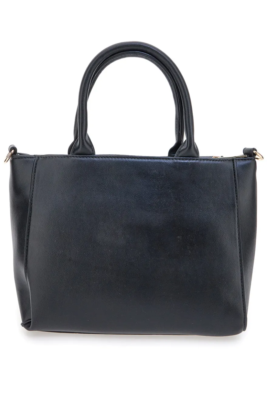 Borsa a mano nera con borchie e tracolla Guido Vietri K30,374,B016
