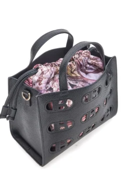 Borsa a Mano Nera con Sacchetto Interno Colorato LAURA BIAGIOTTI RICKIE