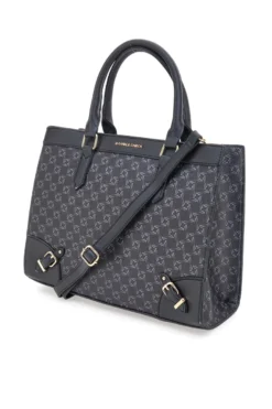Borsa a Mano Nera Con Tracolla Rimovibile DOUBLE CHECK 18239-2