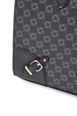Borsa a Mano Nera Con Tracolla Rimovibile DOUBLE CHECK 18239-2