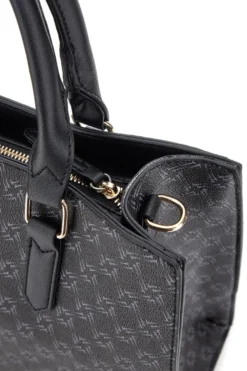 Borsa a Mano Nera Con Tracolla Rimovibile DOUBLE CHECK 18239-2