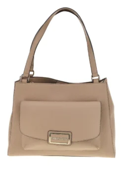 Borsa a spalla beige con tasca frontale e scomparti interni Guido Vietri TRIK30,370,B0AAA