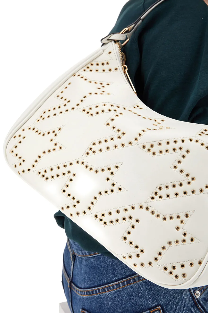 Borsa a Spalla Bianca Con Tracolla Lancetti Norvil 109-3