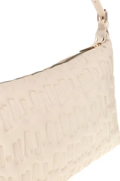 Borsa a spalla panna con logo in rilievo Naj-oleari 61996/SOFY2