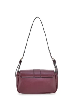 Borsa a tracolla bordeaux con tasche frontali Guido Vietri K30,365,B016