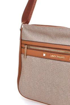 Borsa a Tracolla Marrone Con Zip Laura Biagiotti 25S-104-3