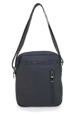Borsa a tracolla nera con zip frontale Biagiotti MOI LB25W-464/1/TRAC