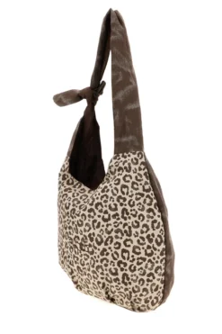 Borsa beige animalier con nodo Basile CLASSBA22222