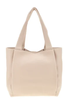 Borsa beige con patta e manici Prima riga BAGPITT002-B