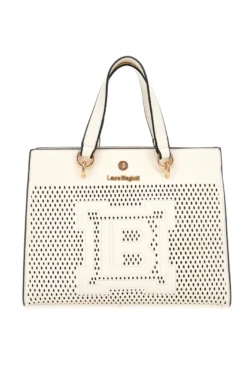 Borsa Bianco Panna con tracolla removibile Laura Biagiotti EMBARK
