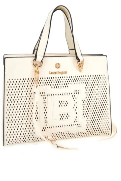 Borsa Bianco Panna con tracolla removibile Laura Biagiotti EMBARK