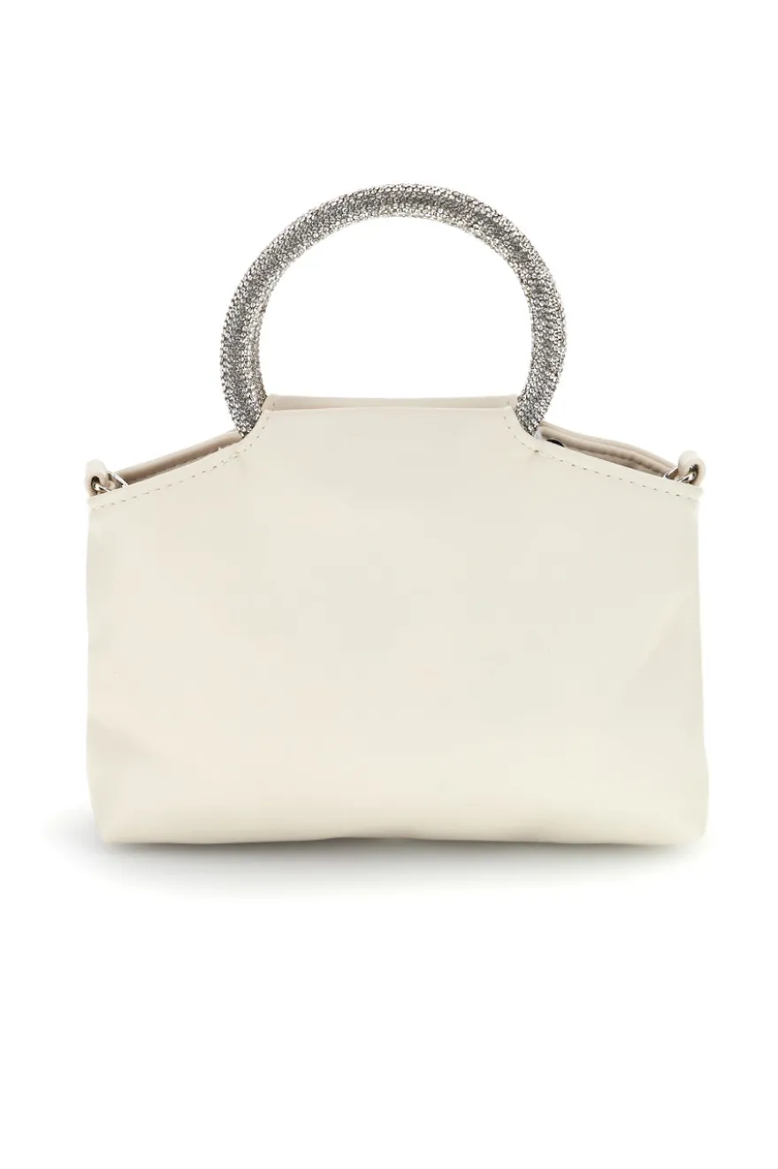 Borsa crema con manico gioiello Nbg SERA/1281