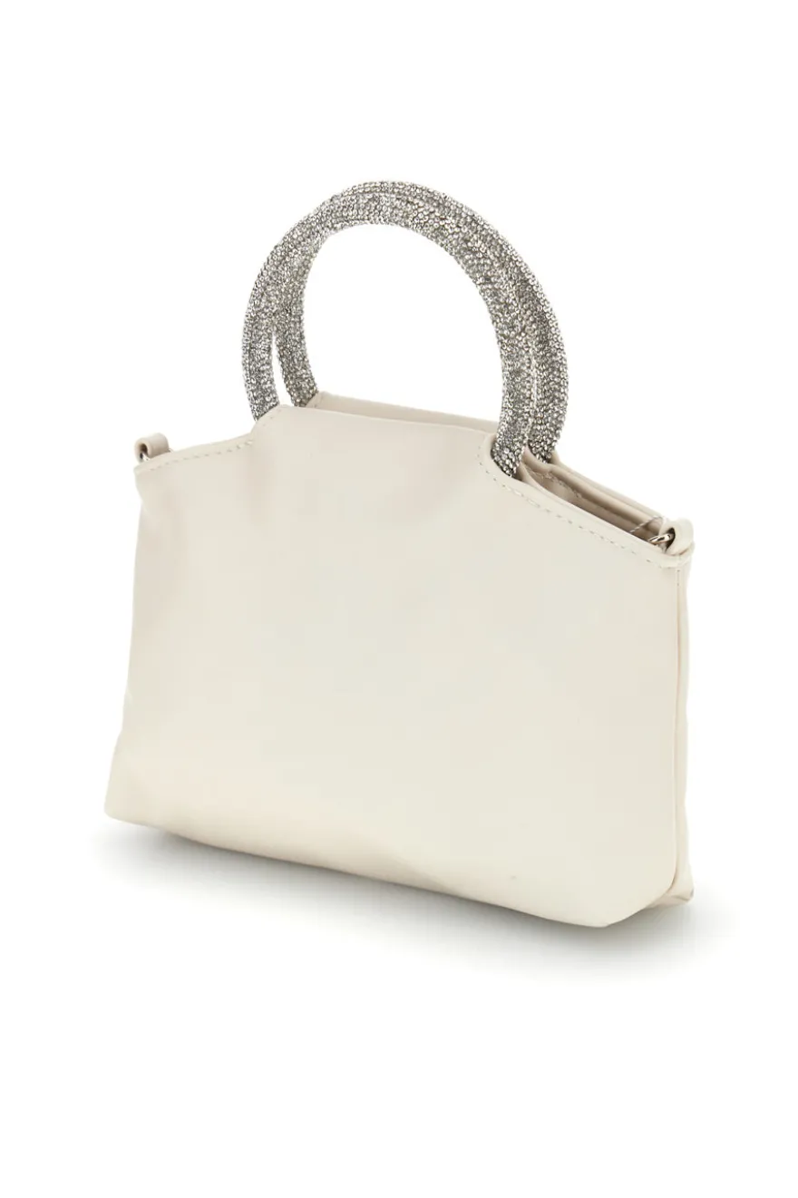 Borsa crema con manico gioiello Nbg SERA/1281