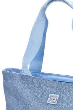Borsa mare celeste con zip Renato Balestra 61030/MIAB3