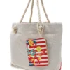 Borsa mare con pochette fantasia estiva rossa Juice Maiorca 0169