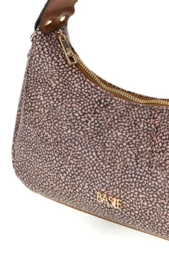 Borsa marrone a fantasia con tracolla removibile Basile BA1276TAP