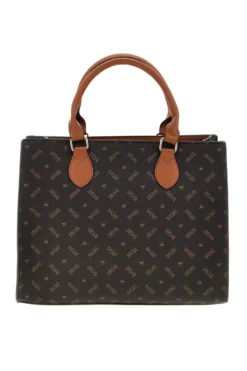 Borsa marrone logata Basile BA1145LOG