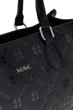 Borsa nera a mano con tracolla Me & me 20499