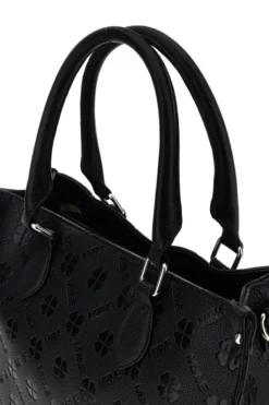 Borsa nera a mano con tracolla Me & me 20499