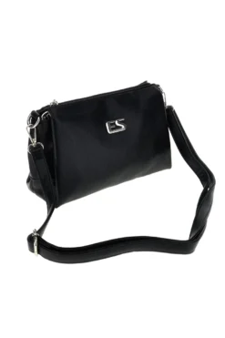 Borsa nera a tracolla compatta Emma spagnesi PU1461