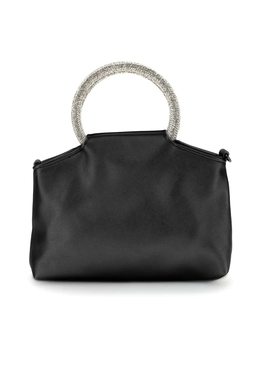 Borsa nera con manico gioiello Nbg SERA/1281