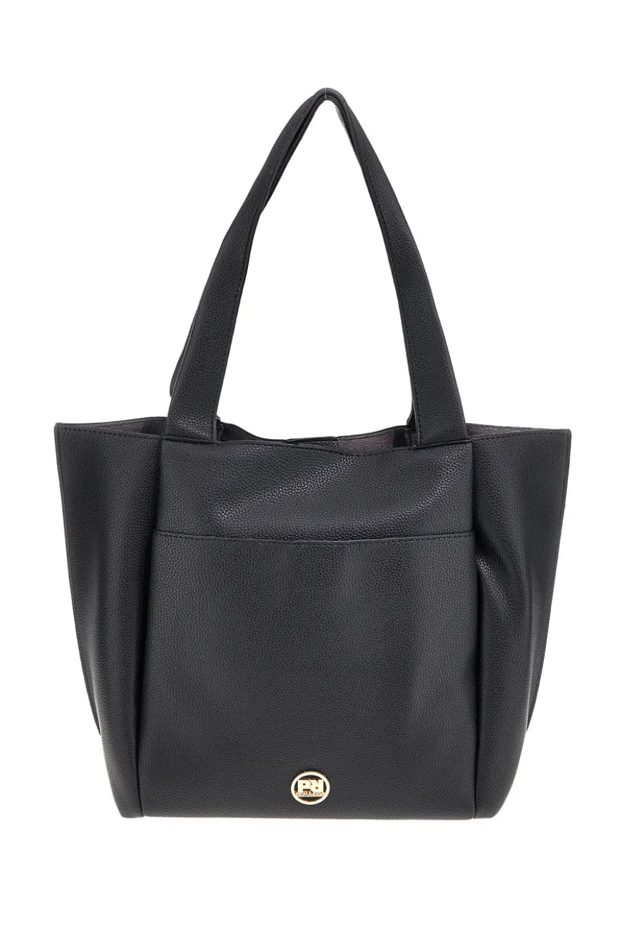 Borsa nera con patta e manici Prima riga BAGPITT002-B