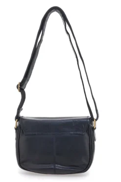 Borsa nera in vera pelle con patta Basile CLASS BA3542TI