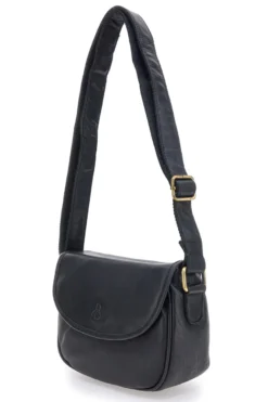 Borsa nera in vera pelle con patta Basile CLASS BA3542TI