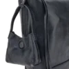 Borsa nera in vera pelle con tracolla e borsellino incluso First Lady SL 8801