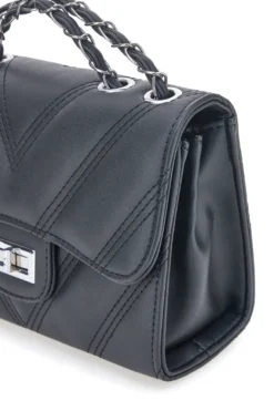 Borsa nera trapuntata con manico PRIMA RIGA SPA ERA