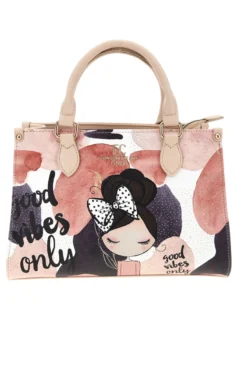 Borsa rosa con stampa Enrico Coveri EC26S-250-2