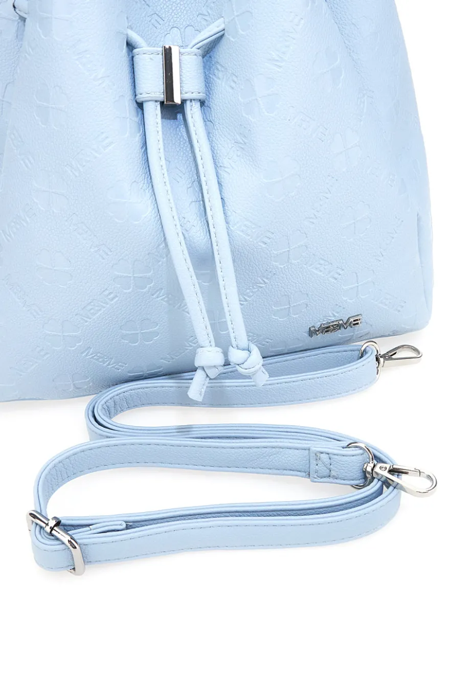 Borsa secchiello azzurro con tracolla e pochette Me & me L2526