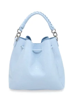 Borsa secchiello azzurro con tracolla e pochette Me & me L2526