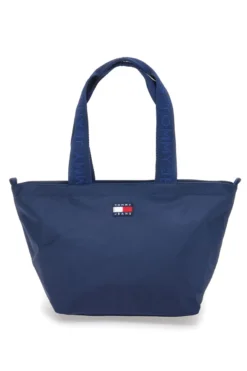 Borsa shopper mini blu in tessuto con manici logati Tommy Jeans Daily Mini Tote