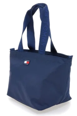 Borsa shopper mini blu in tessuto con manici logati Tommy Jeans Daily Mini Tote