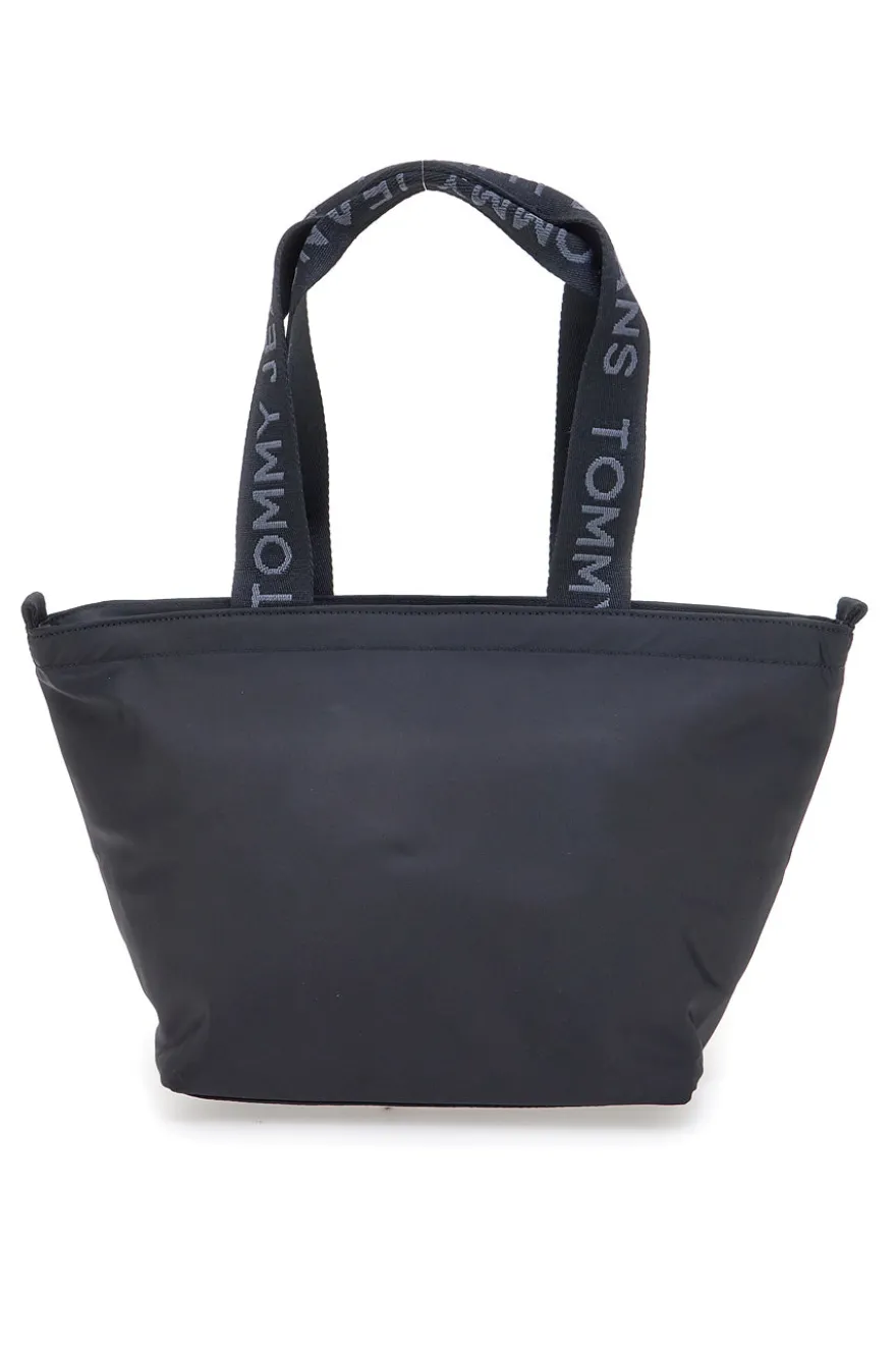 Borsa shopper mini nera in tessuto con manici logati Tommy Jeans Daily Mini Tote