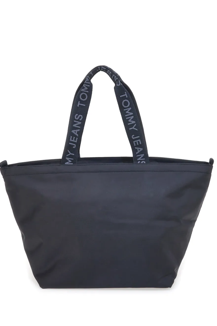 Borsa shopper nero in tessuto con manici logati Tommy Jeans Daily Tote