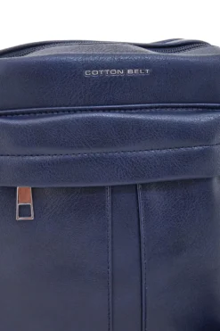 Borsello blu con tracolla regolabile Cotton belt K19-026-B052