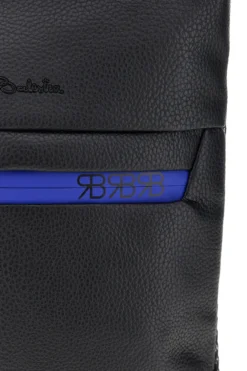 Borsello nero con dettaglio blu e tracolla regolabile Renato balestra COB 62140/M
