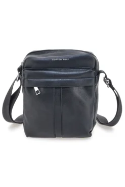 Borsello nero con tracolla regolabile Cotton belt K19-026-B052