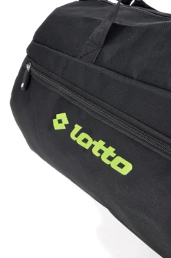 Borsone nero con inserti verdi Lotto LTT427