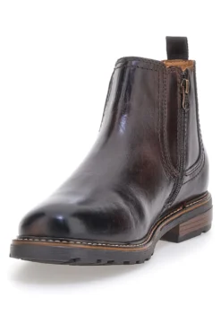 Braune Chelsea-Boots mit Reißverschluss und elastischen Einsätzen, Andrea Bruni LK02