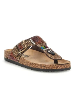 Braune Perlen Flip-Flops Erste Reihe 14172