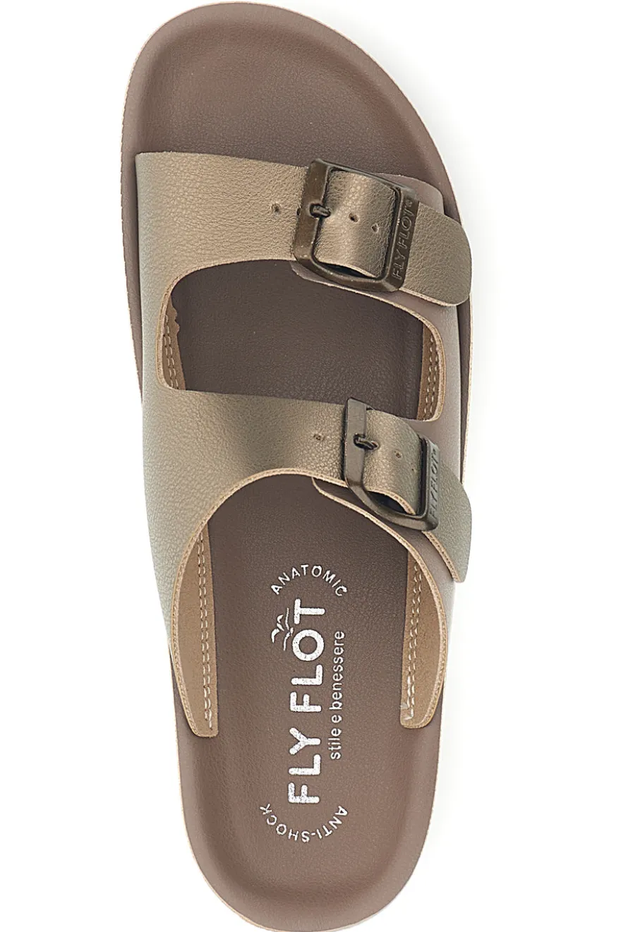 Brauner Hausschuh mit anatomischem Fußbett Fly Flot 90420G64ZZ