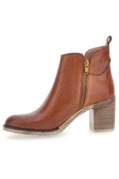 Braune Stiefeletten mit Absatz Mon Dieu 301
