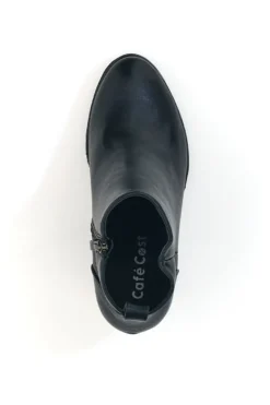 Cafè Cost 16807213 Schwarze Stiefeletten mit breitem Absatz und Profilsohle