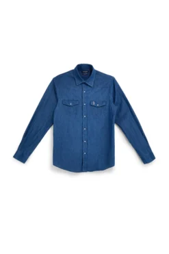 Camicia Denim Blu con Taschini Us Golf CA2614