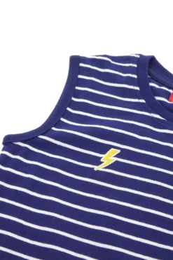 Canotta Blu con Righe Bianche Pitt Kids PT-B-T-05008