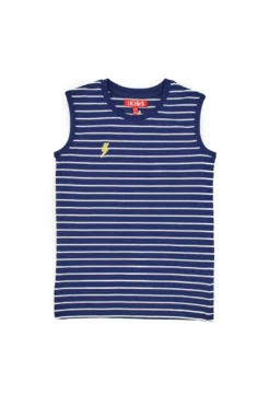 Canotta Blu con Righe Bianche Pitt Kids PT-B-T-05008